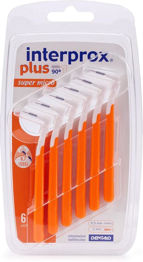 Amazon Interprox Plus Orange 0 7mm Super Micro Interdental Brush By