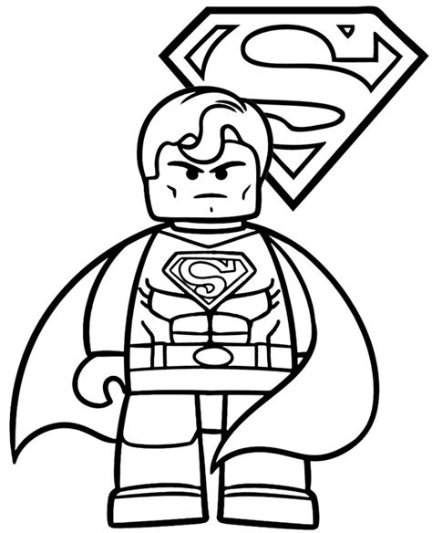 LEGO coloring pages Superman minifigure