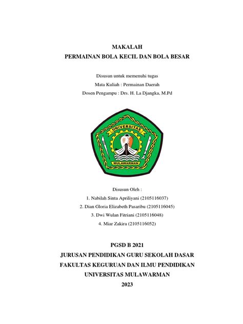 Makalah Penjas Bola Kecil Dan Bola Besar 1 Pdf