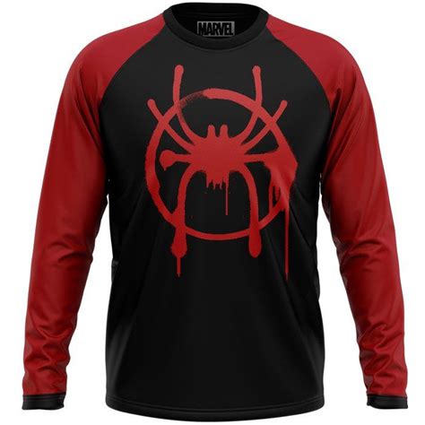 Spider Verse Miles Morales Logo Marvel Official Full Sleeve T Blouse