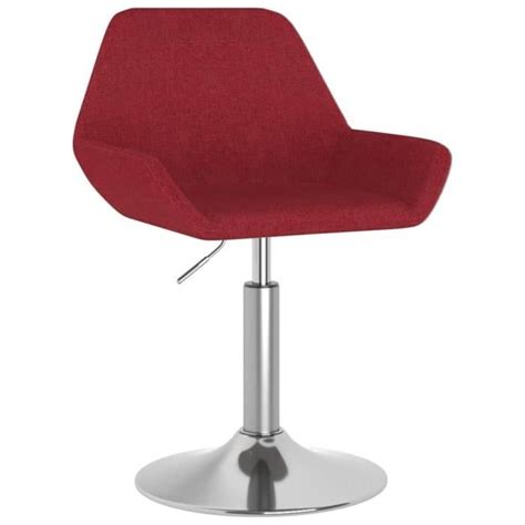 Chaise Pivotante De Salle Manger Rouge Bordeaux Tissu