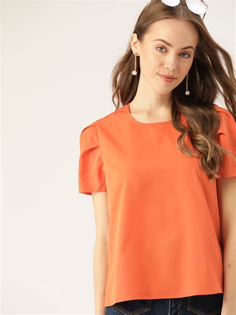 Buy Dressberry Women Rust Orange Top Tops For Women 16184074 Myntra