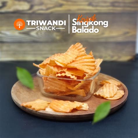 Jual Keripik Singkong Bakar Pedas Balado Kemasan 100 250 Gr TRIWANDI