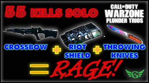 Kills Solo Riot Shield Crossbow Throwing Knives Rage Call Of