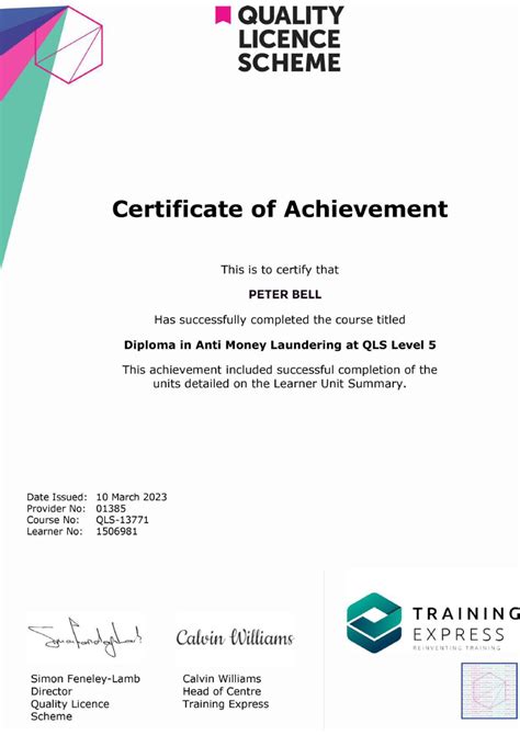 Order Your Qls Endorsed Certificate Training Express