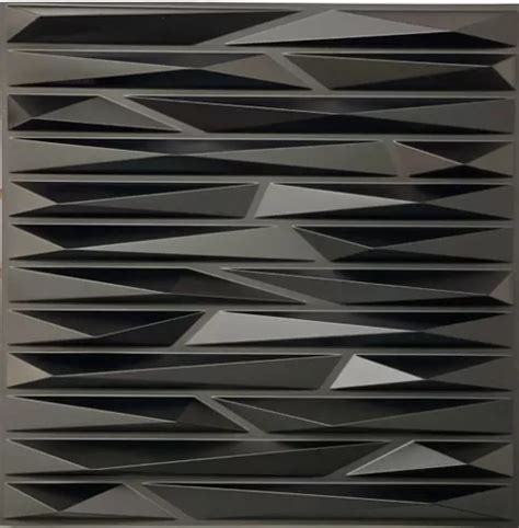 Panel Negro Decorativo 3d Pvc 100 12pzs 3m2 Pickone