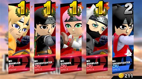 Had some fun with Mii Fighters in Smash Ultimate : r/Naruto