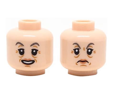 Lego Minifigure Head Woman Light Nougat Age Lines Extra Extra Bricks