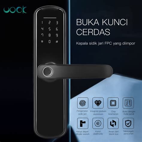 Jual Kunci Pintu Pintar Tuya Wifi Handle Smart Hidden Door Lock