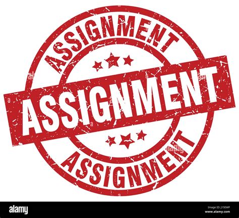 Assignment Round Red Grunge Stamp Stock Vector Image And Art Alamy