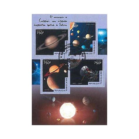 Timbres thèmatiques Togo No 4074 4077 Oblitérés Cosmos Planetes La