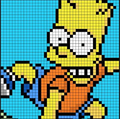 Bart Simpson Pixel Art