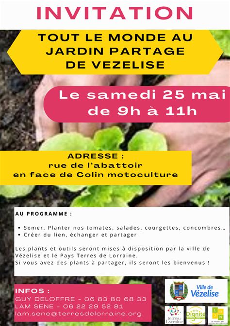 Mai Invitation Jardin Partag Site De La Mairie De V Zelise