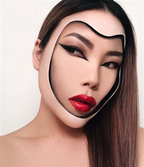 New Optical Illusion Make Up Mimi Choi Crazy Makeup Face Art Makeup Halloween Makeup Inspiration