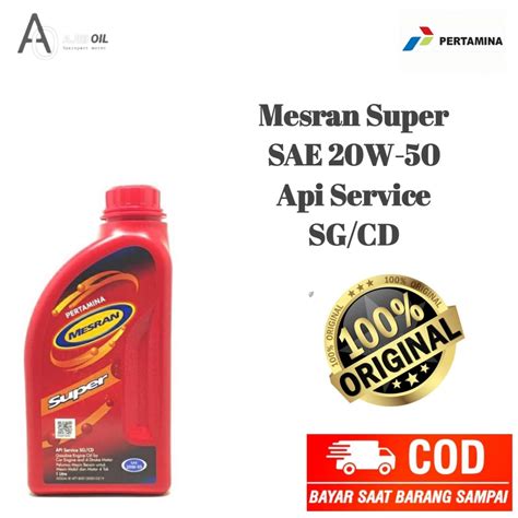 Jual OIL MOTOR OLI MESRAN SUPER 1L SAE 20W 50 OLI PERTAMINA ORIGINAL