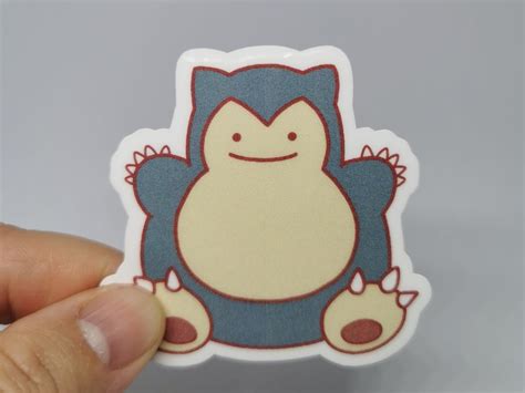 Ditto Snorlax Vinyl Sticker Pokemon Waterproof Etsy