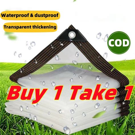 Buy 1 Take 1Transparent Trapal Waterproof Makapal Thick Anti Tear