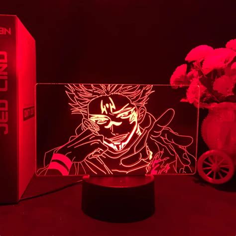 Colorful Led Light Anime Jujutsu Kaisen Featuring Yuji Itadori Ryomen