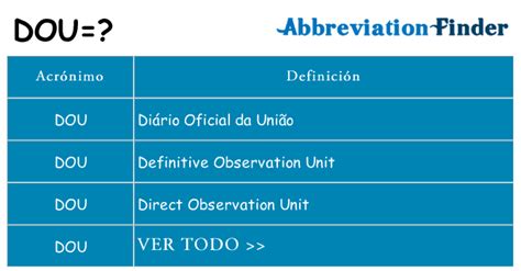 O Que Significa Dou - ¿Qué significa DOU?