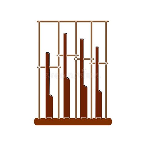 Angklung Indonesian Traditional Music Instrument Stock Illustrations