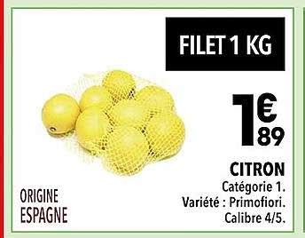 Promo Citron Primofiori Chez Supeco ICatalogue Fr