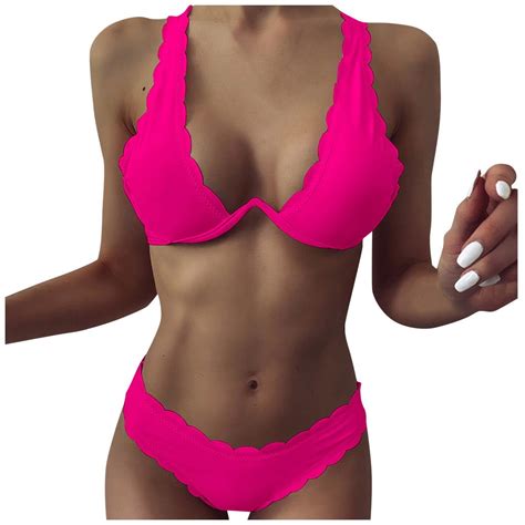 Ersazi Beach Wear For Women Lady Women Color Push Up Padded Bra Bikini