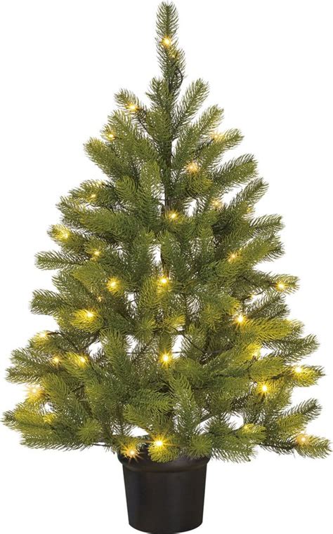 Black Box Trees Nigata Kunstkerstboom In Pot Met LED Verlichting H90