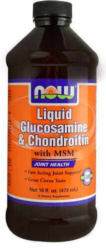 NOW Liquid Glucosamine & Chondroitin with MSM Citrus -- 16 fl oz - Vitacost