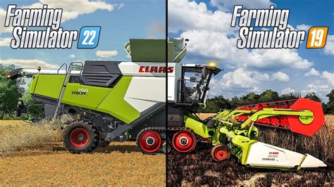 Farming Simulator 22 VS Farming Simulator 19 New CLAAS TRION