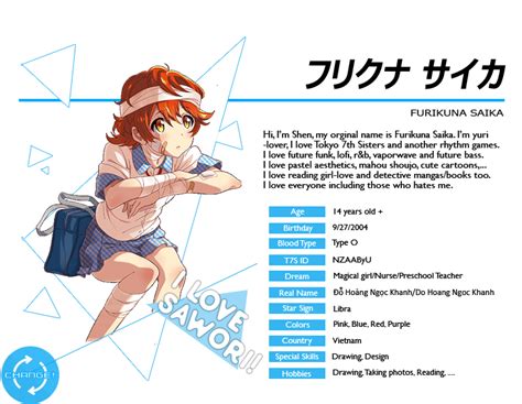 Anime Character Profile Template