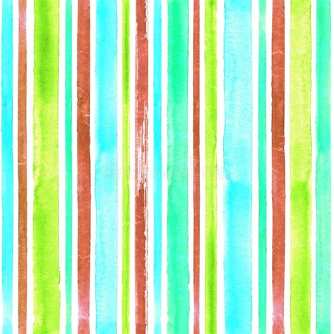 Stripe Watercolor Seamless Pattern Background Stock Illustration