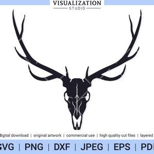 Elk Skull Vector Clipart INSTANT DIGITAL DOWNLOAD Svg Png Dxf Jpeg Eps ...