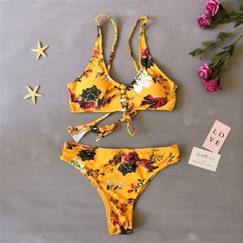 Muqgew Push Up Bikini Sexy Swimsuit Swimwear Women Bathing Suit Women