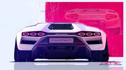 Check out these sketches of the new Lamborghini Countach | Top Gear