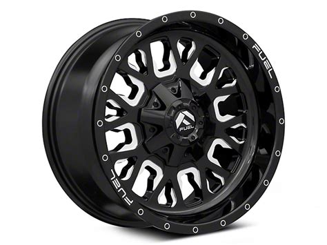 Fuel Wheels Bronco Stroke Gloss Black Milled 6 Lug Wheel 18x9 19mm Offset D61118906957 21 23