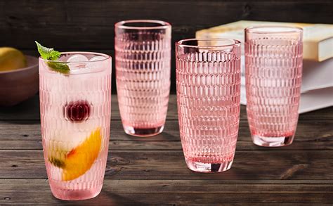 Creativeland Highball Beverage Glasses Set Of 6 Romantic