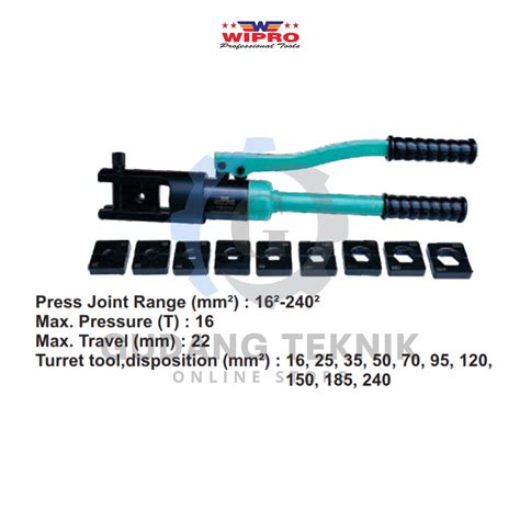 Jual Tang Press Skun Hidrolik Wipro Yqk A Tang Skun Kabel Crimping