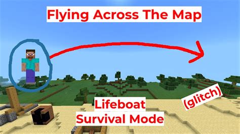 Using The World Border To Fly Across The Map In Lifeboat Survival Mode