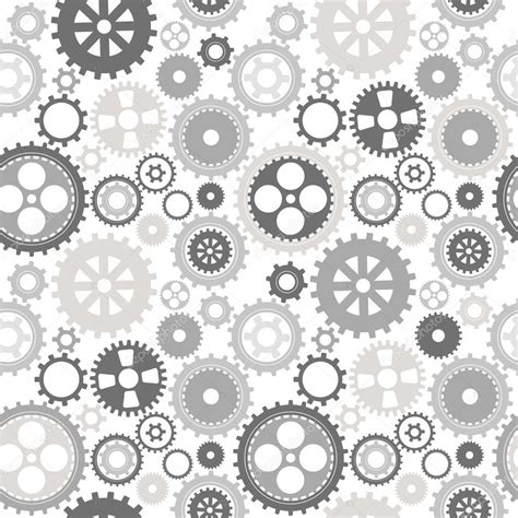 Gear Cog Silhouette Seamless Pattern Stock Vector Image By Yuzach