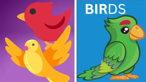 Birds Pre School Learn English Words Spelling Video For Kids And