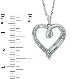 Diamond Accent Heart Pendant in Sterling Silver | Heart Necklaces ...