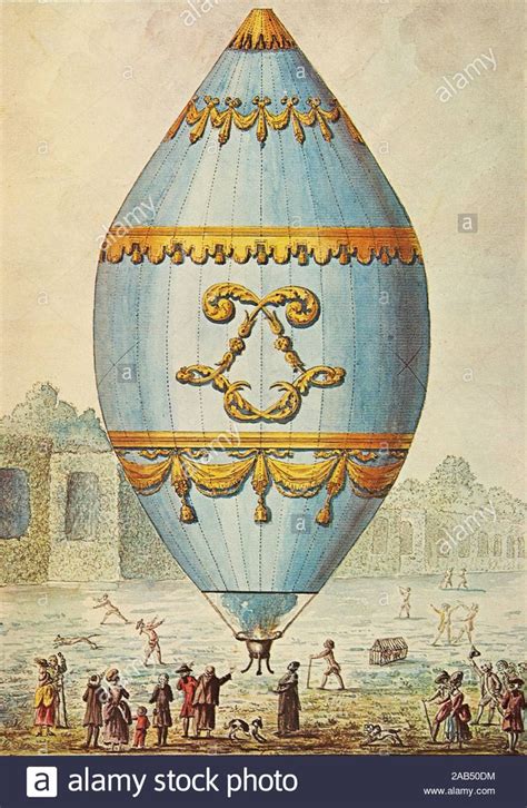 Download This Stock Image Engraving The First Hot Air Balloon In Paris 4 June 1783 2ab50dm