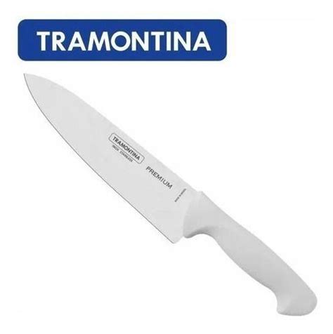 Faca Chef Inox Carne Cabo Branco Premium Tramontina Faca Para