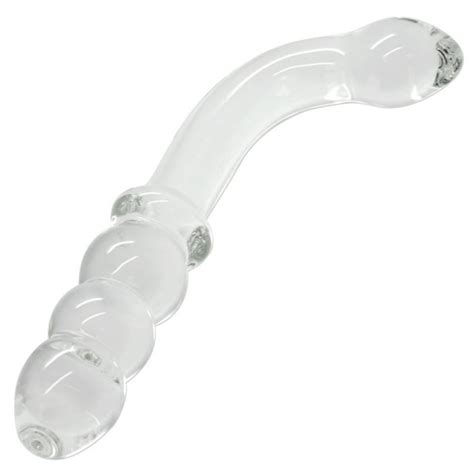 Luxury Dual Ended Glass Probe Intense Orgasms G Spot And P Spot Stimulation Beaded End