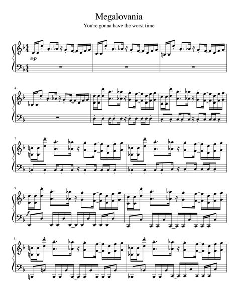 Megalovania Sheet Music For Piano Download Free In Pdf Or Midi