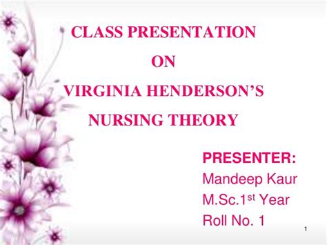 Virginia henderson's theory of nursing