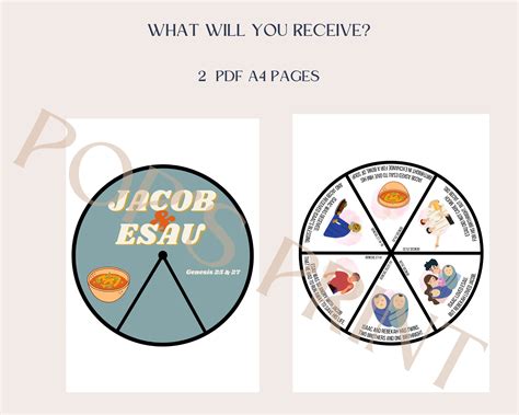 Bible Story Jacob And Esau Spinner Wheel Jacob And Esau Craft Bible History Sunday School Craft