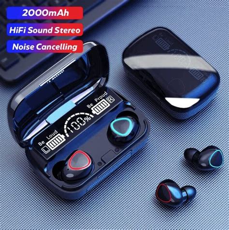 M Tws Wireless Earbuds With Charging Power Bank Led Display D