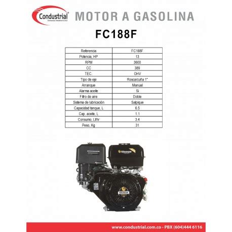 Motor WARRIOR GASOLINA ZS188F