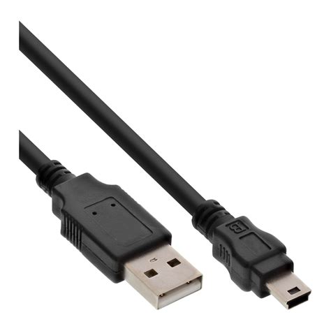 3m Usb 20 Kabel A Stecker Auf Mini B 5pol Stecker Schwarz 3m Inline